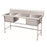Stainless Steel 2-Bowl Sink Bench With Backsplash