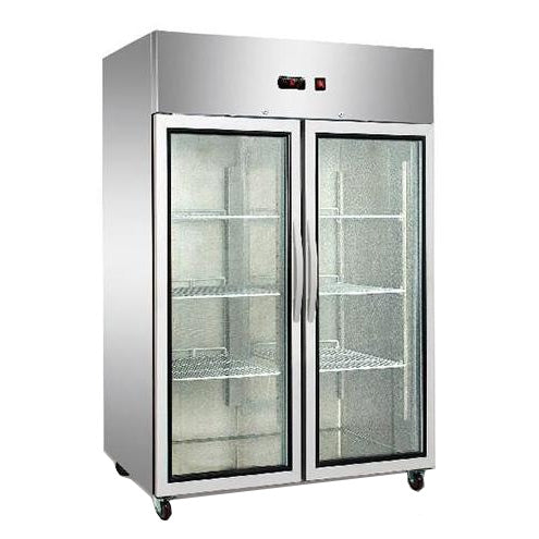 European Style Upright Refrigerator With Double Glass Door (Standard Ventilated Series)