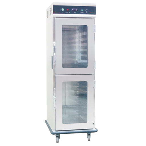 Electric Food Warmer Cart With Double Glass Door - 15 Tier / Bakery Tray*15