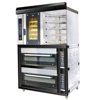 5 Tray Gas Convection Oven with 2 Decks and 4 Tray Gas Deck Oven
