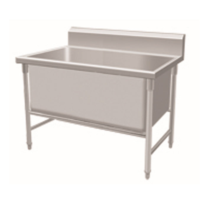 Stainless Steel Deep 1-Bowl Sink Bench With Backsplash