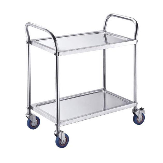 Stainless Steel 2-Tier Service Trolley