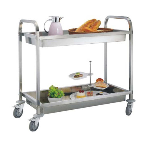 2-Tier Square Tube Clearing Trolley