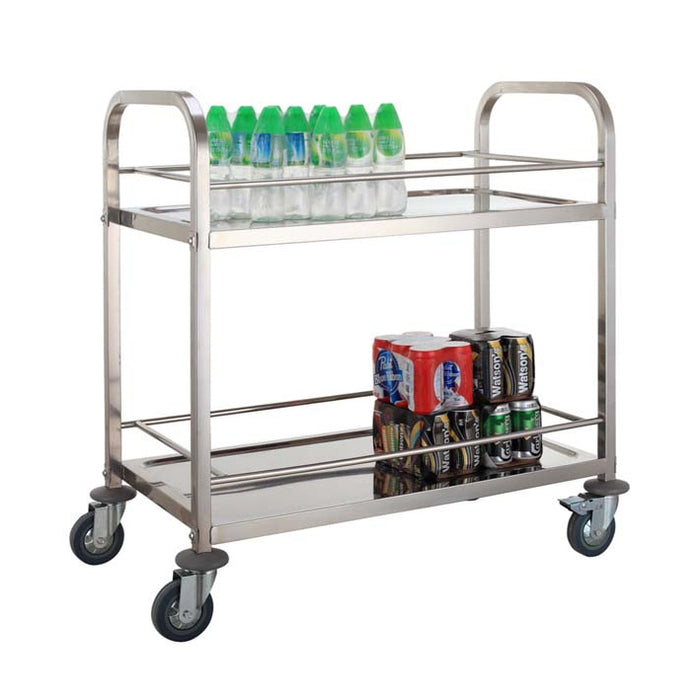 2-Tier Square Tube Beverage Trolley
