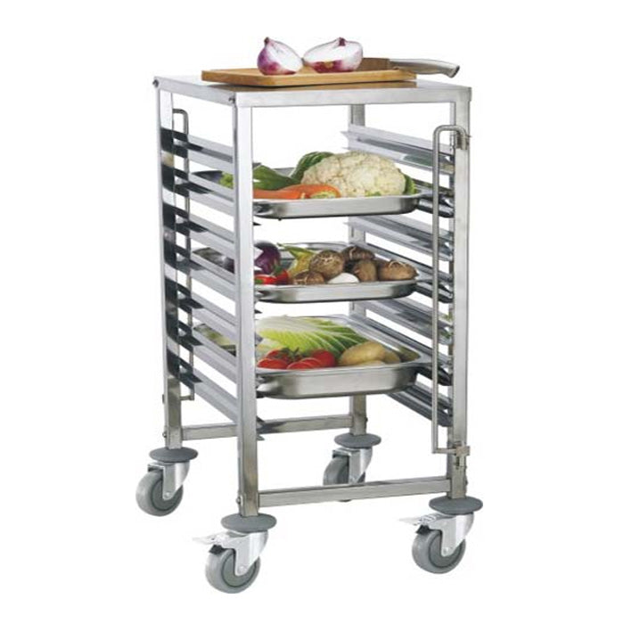 7-Tier 1/1 GN Pan Trolley With Worktop