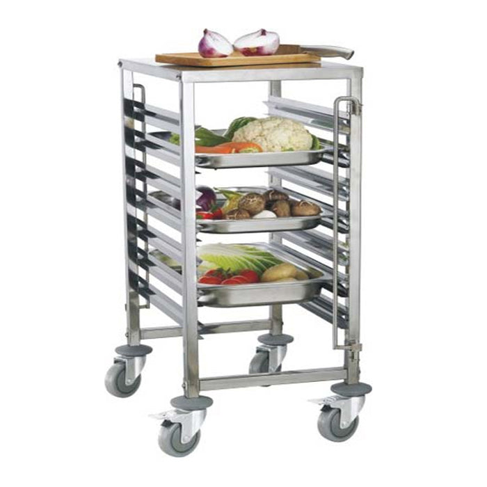 7-Tier 2/1 GN Pan Trolley With Worktop