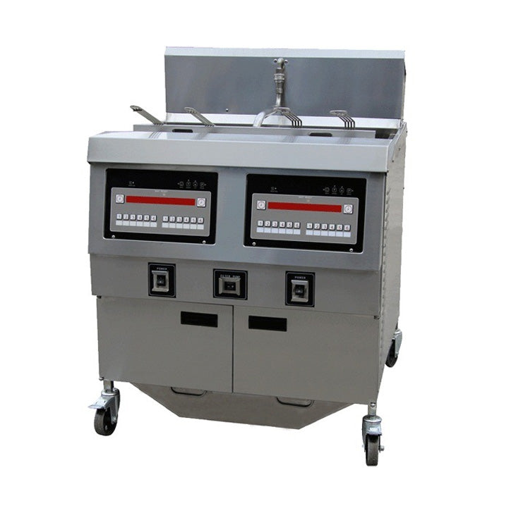 2 Tank and 4 Basket Electric Open Fryer with Oil Pump (Digital Control)