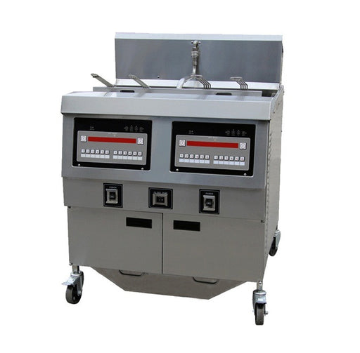 2 Tank and 4 Basket Gas Open Fryer with Oil Pump (Digital Control)