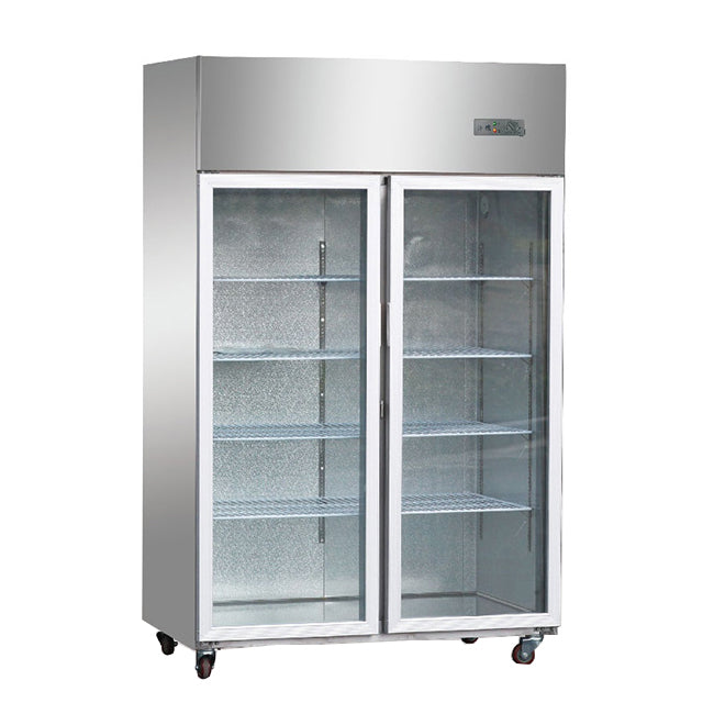 Upright Refrigerator With Double Glass Door (Static Cooling Series)