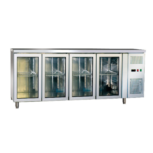 European Style Counter Refrigerator With Four Glass Door (Standard Ventilated Series)