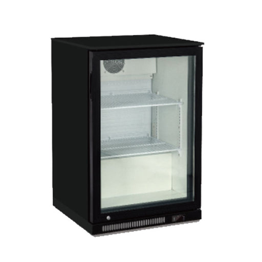 Back Bar Cooler With Single Glass Door (Black)