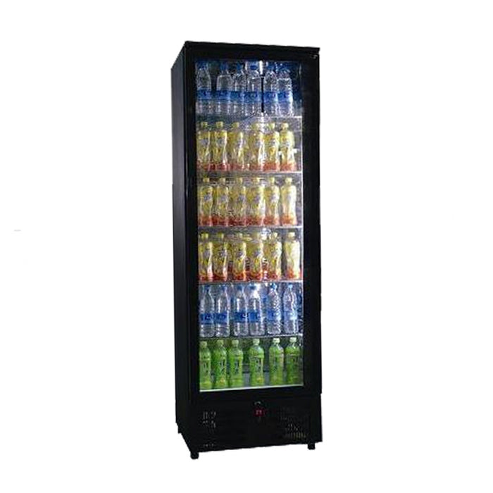 Beverage Cooler With Single Glass Door (Black)