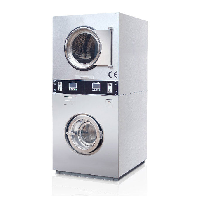 Coin Operated Stack Washer And Dryer - 10KG
